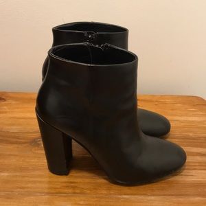 Aldo black leather ankle boots